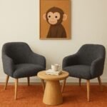 Rota Berjer Antrasit Çay Seti İki Koltuk - Ofis Balkon Cafe Bahçe Salon Mobilyası (Sehpa Dahil Değildir)
