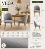Vega Yemek Masası Sandalyesi - (Cafe Ve İşyeri Kullanıma Uygun)