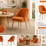 Vega Yemek Masası Sandalyesi Welsoft Kumaş