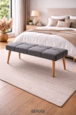 STİLLOLA Gürgen Ahşap Ayaklı Puf Bench - Görsel 4