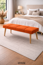 STİLLOLA Gürgen Ahşap Ayaklı Puf Bench - Görsel 6
